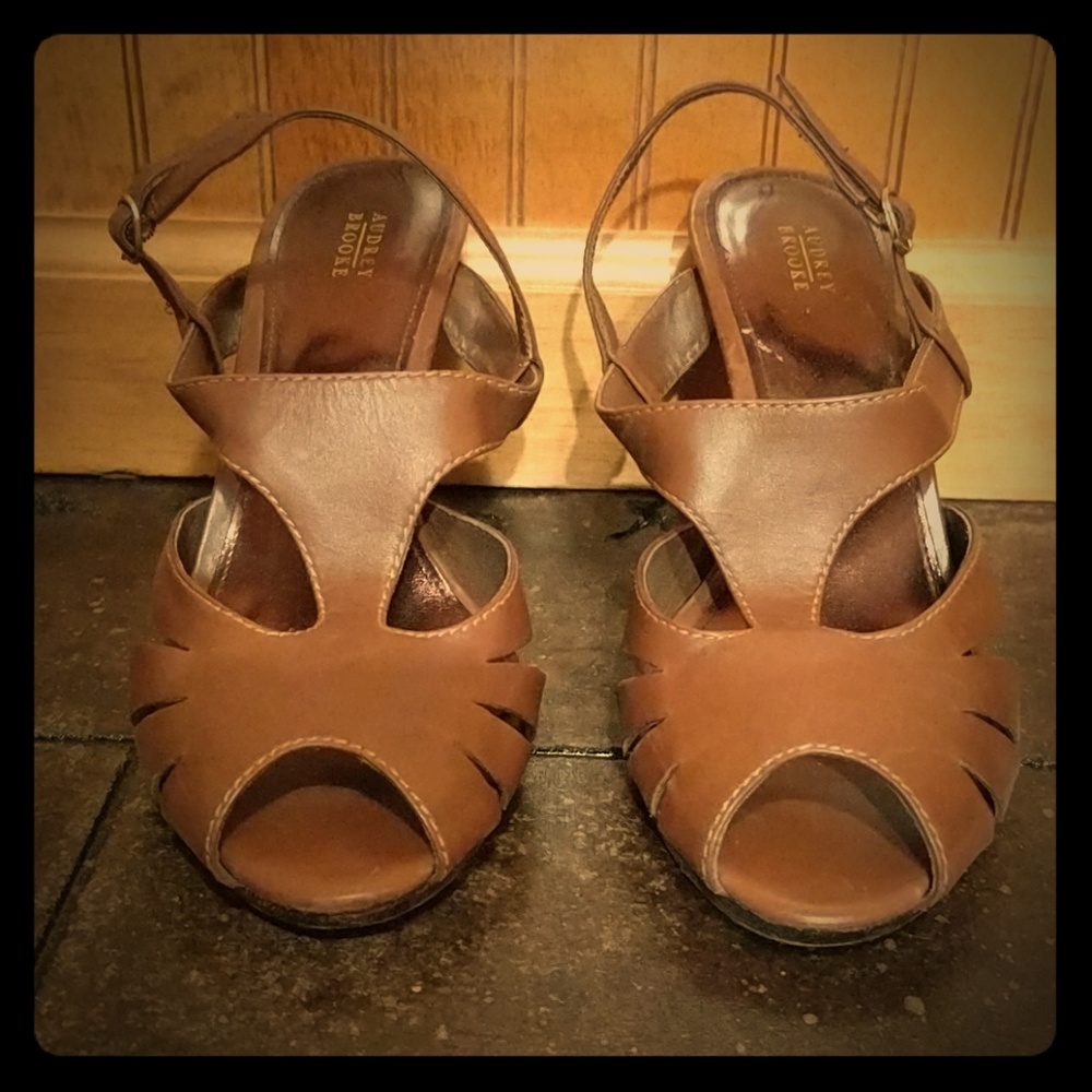 Audrey Brooke Peep Toe Heels